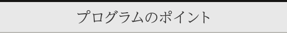 プログラムのポイント